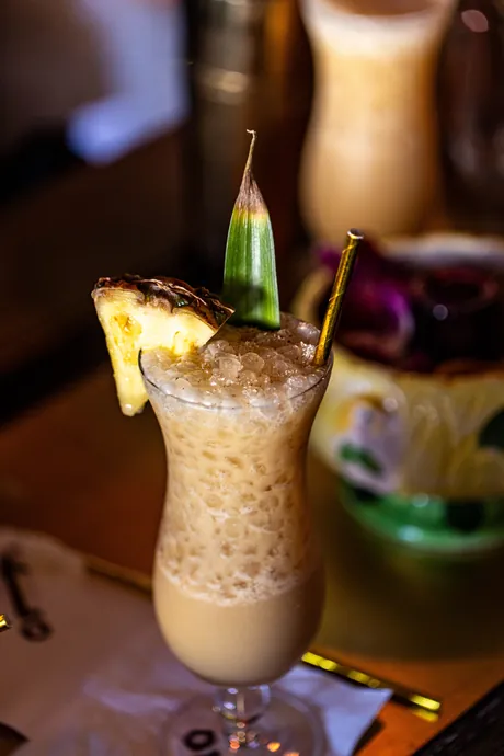 A creamy tiki cocktail
