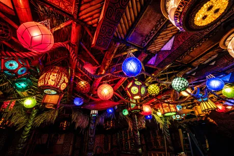 Colorful hanging lanterns