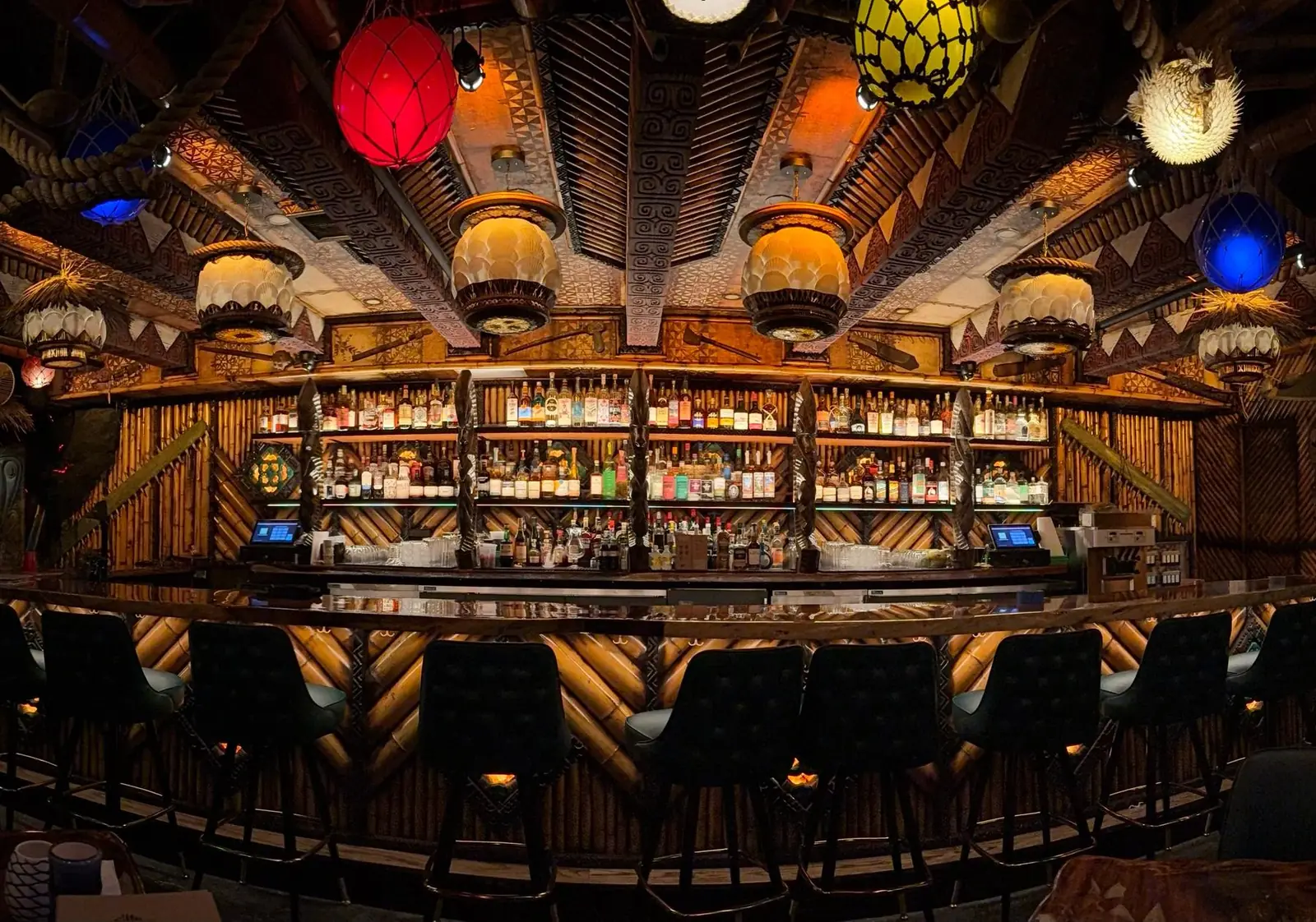 Inside the House of Bamboo — the tiki bar